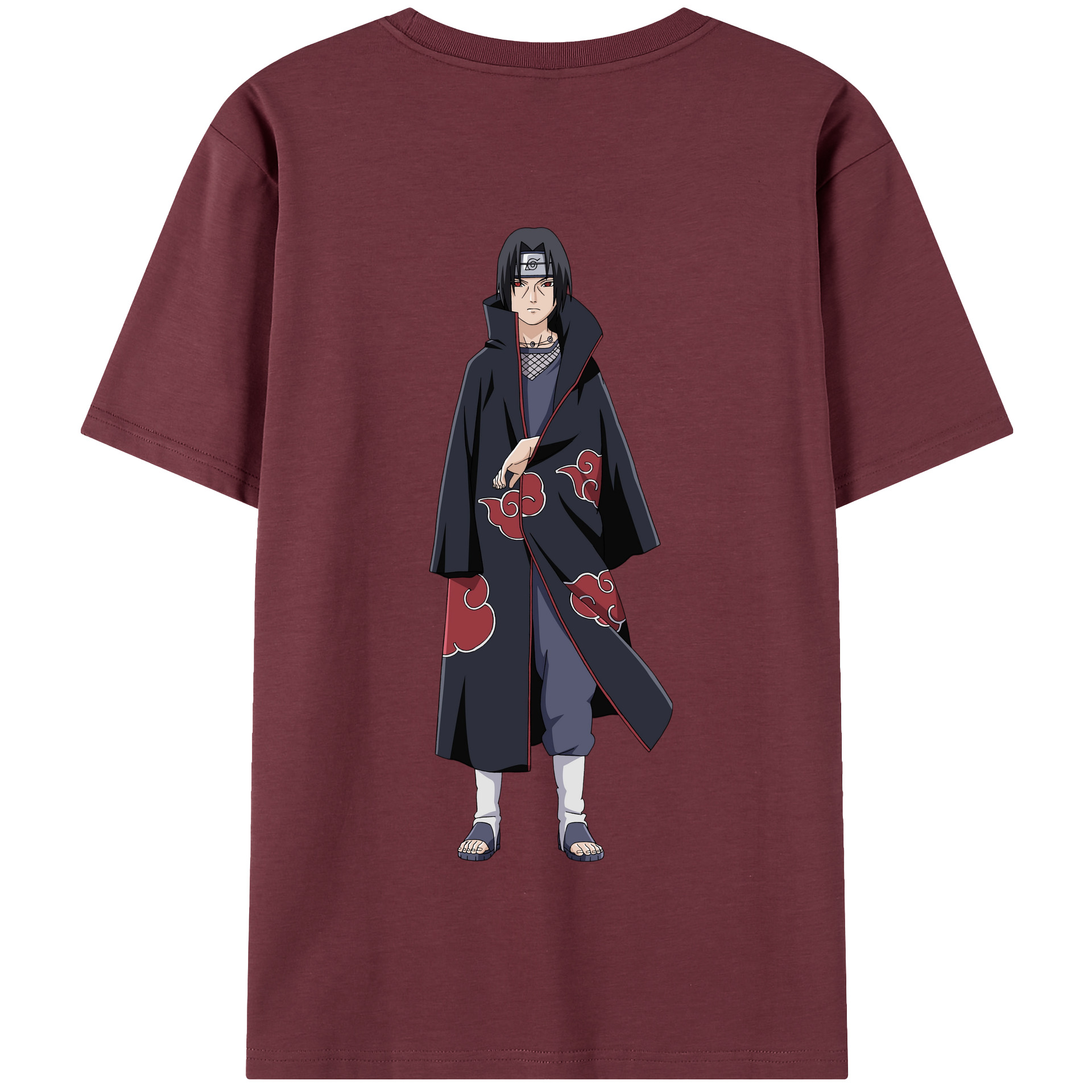 （画像用） NARUTO -ナルト- うちは イタチ Uchiha Itachi 綿100％半袖Tシャツ（背面プリント）